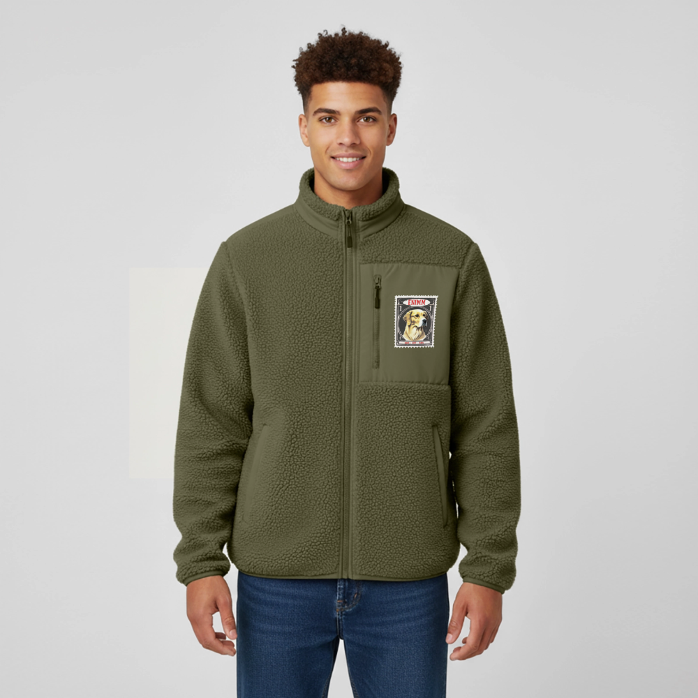 Stanley/Stella RELAXED FIT Unisex sherpa jacket - khaki