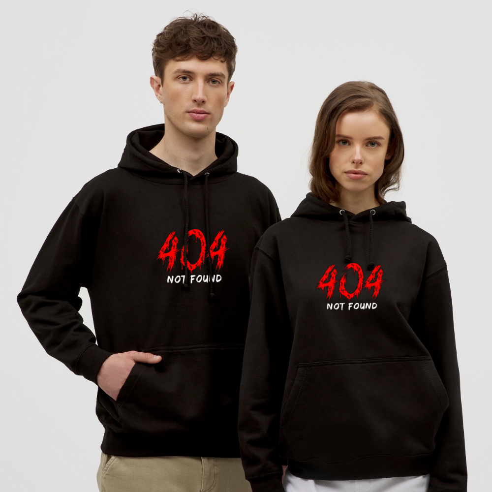 404 Not Found Unisex Hoodie - black