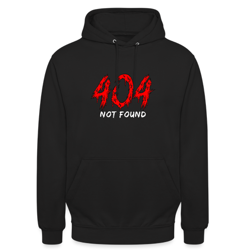 404 Not Found Unisex Hoodie - black